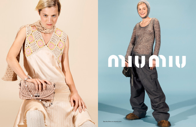 Emma Corrin „Miu Miu“ reklaminėje kampanijoje