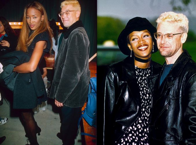 Naomi Campbell ir sužadėtinis, U2 bosistas Adam Claytan, 1993