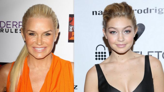 Yolanda Foster ir Gigi Hadid