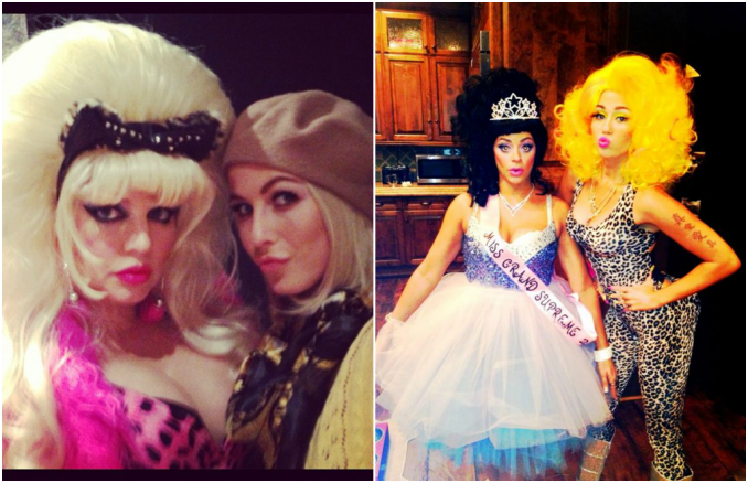 Atlikėja Fergie su su aktore Julianne Hough (k.) ir dainininkė Miley Cyrus (d.), 2012 m.