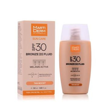 Bronzinį spindesį suteikiantis fluidas su SPF 30 „Martiderm“